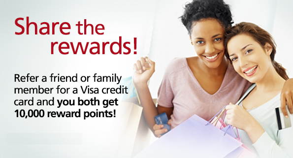 Credit card referral.